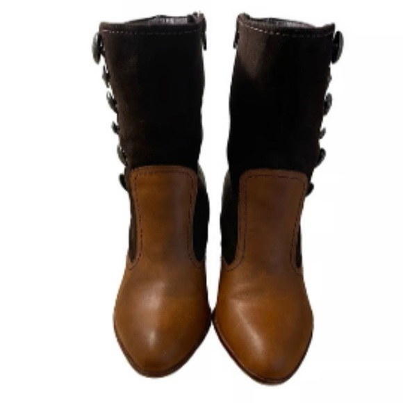 True Religion Hilda Hand Made Leather Button Up Boots - Picture 11 of 11